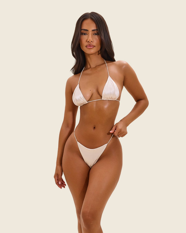 Mars The Label The Teeny Bikini In Satin