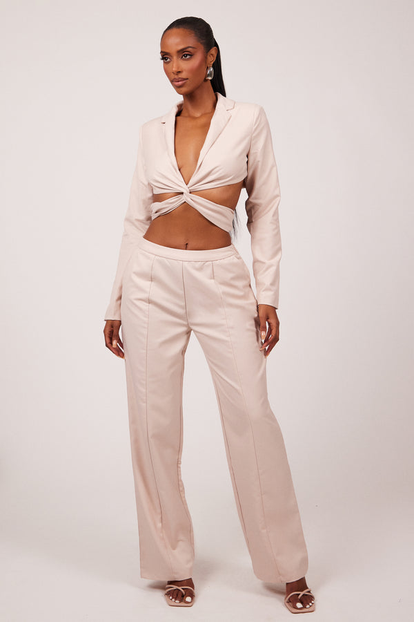 Mars The Label The Thea Suit Trousers In Pink Nude