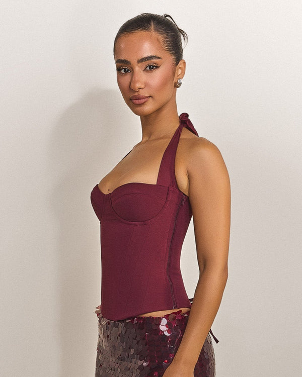 Mars The Label The Zadie Top In Wine