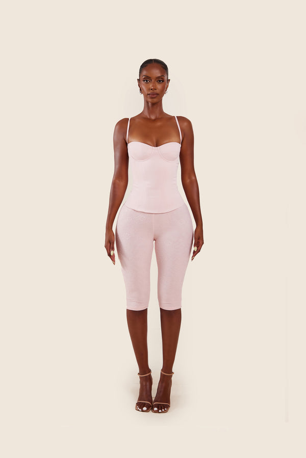 mars the label The Brielle Capri Bottoms in Baby Pink