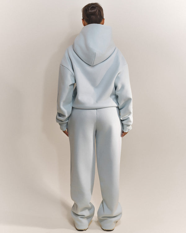 Mars The Label The Classics Longline Zip Jacket In Baby Blue