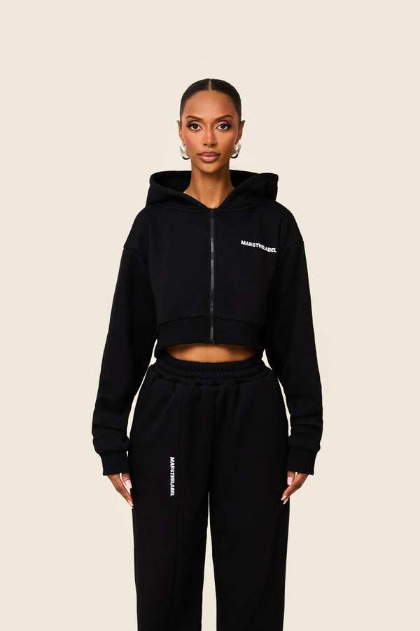 Mars The Label The Essentials Cropped Jacket In Black