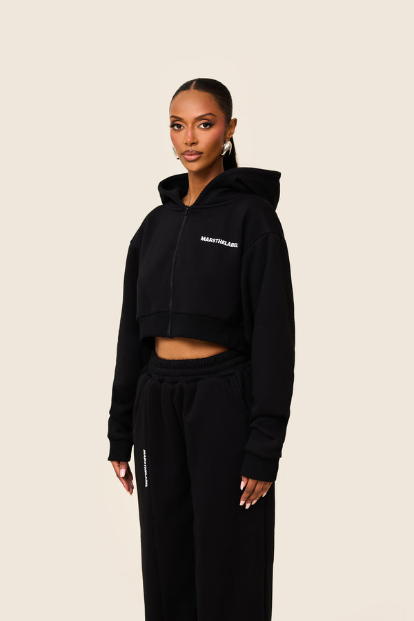 Mars The Label The Essentials Cropped Jacket In Black