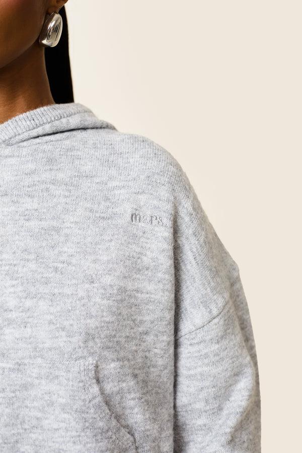 Mars The Label The Mars Soft Knit Zip Jacket In Grey