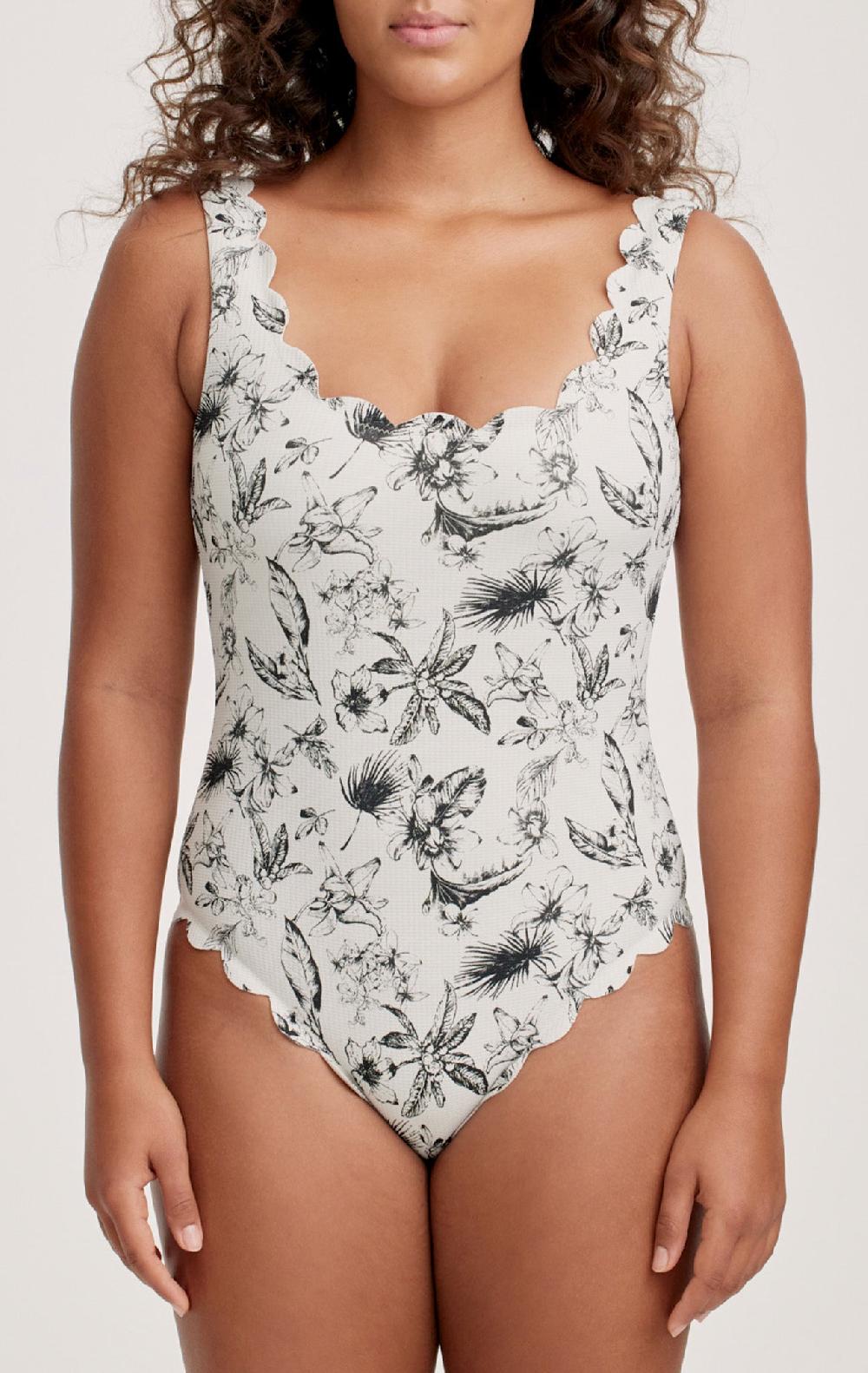 Marysia Long Torso Palm Springs Maillot Oat Floral Print