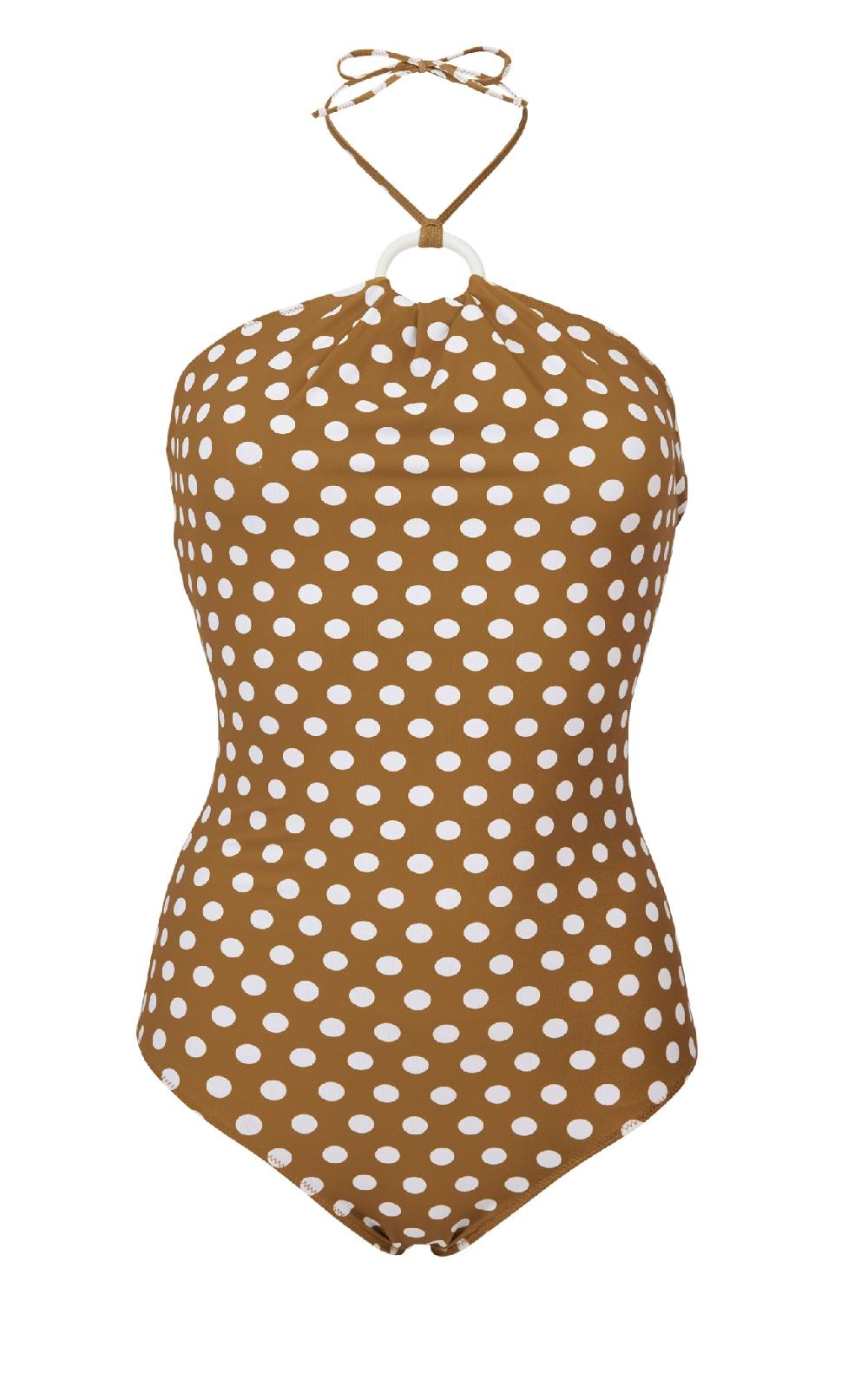 marysia Avalon Maillot Bronze Small Dot Print