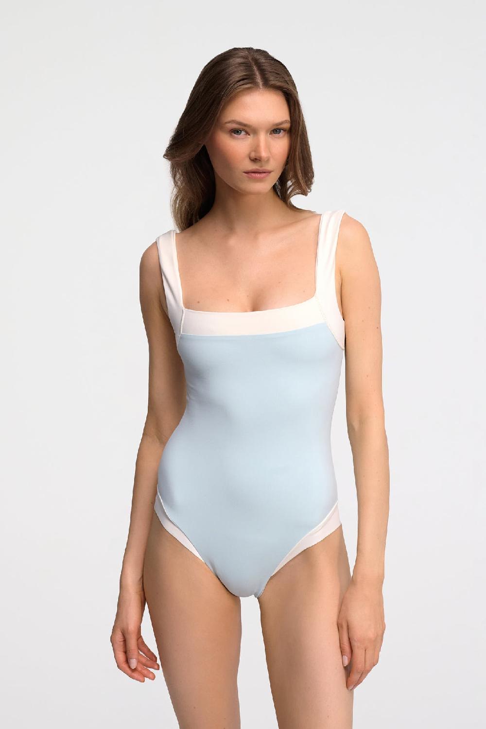 marysia Bianco Maillot Blu Marr