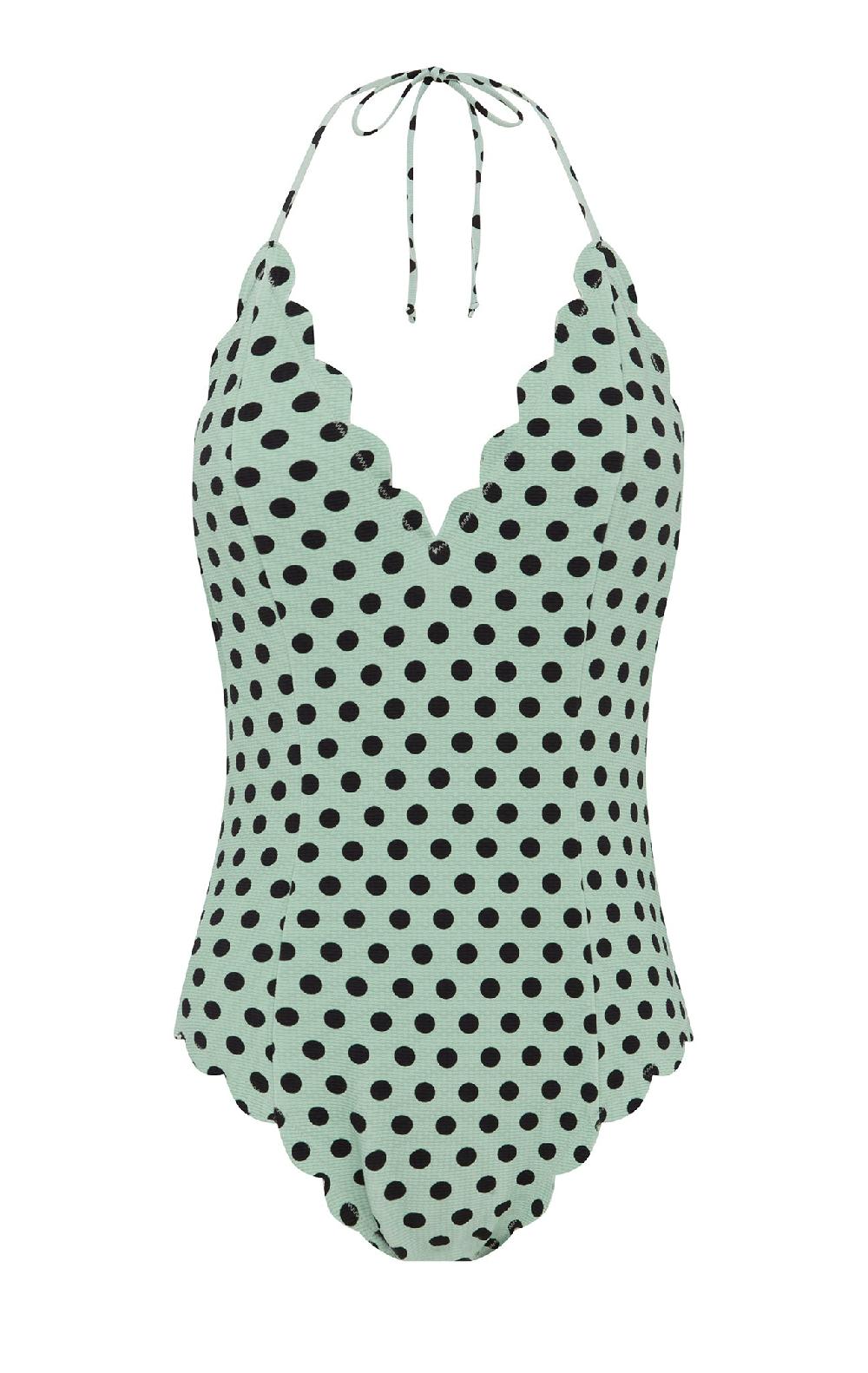 marysia Broadway Maillot Mint Small Dot Print/Mint