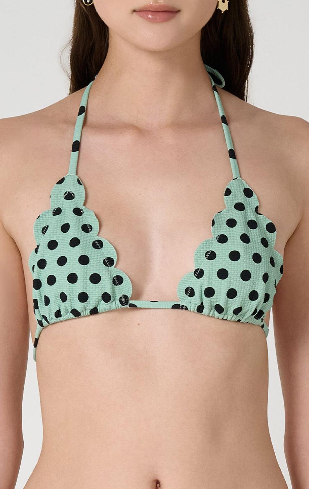 Marysia Broadway Top Mint Dot Print