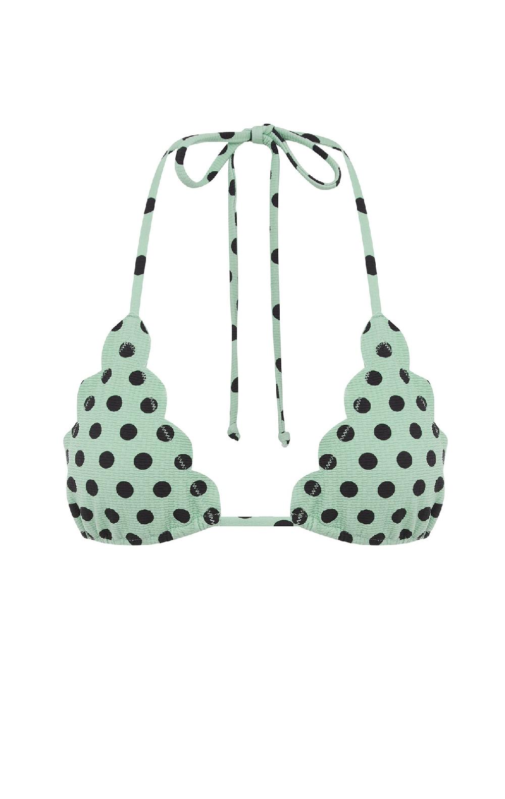 marysia Broadway Top Mint Dot Print