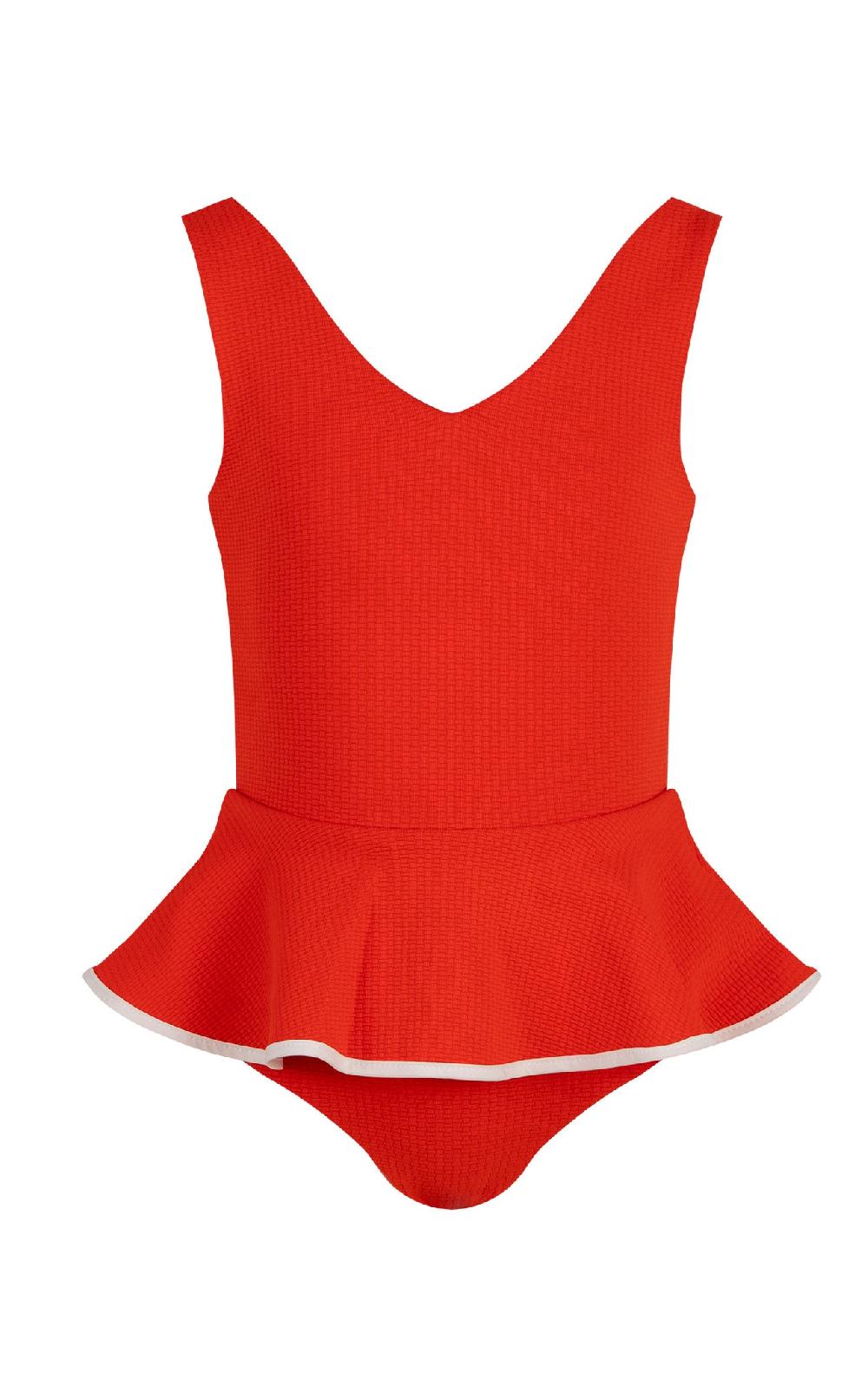 Marysia Bumby Piping Gramercy Maillot Poppy