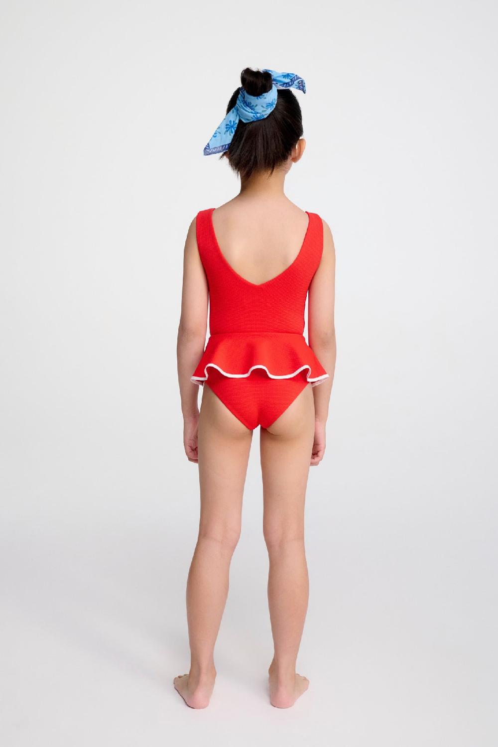 Marysia Bumby Piping Gramercy Maillot Poppy