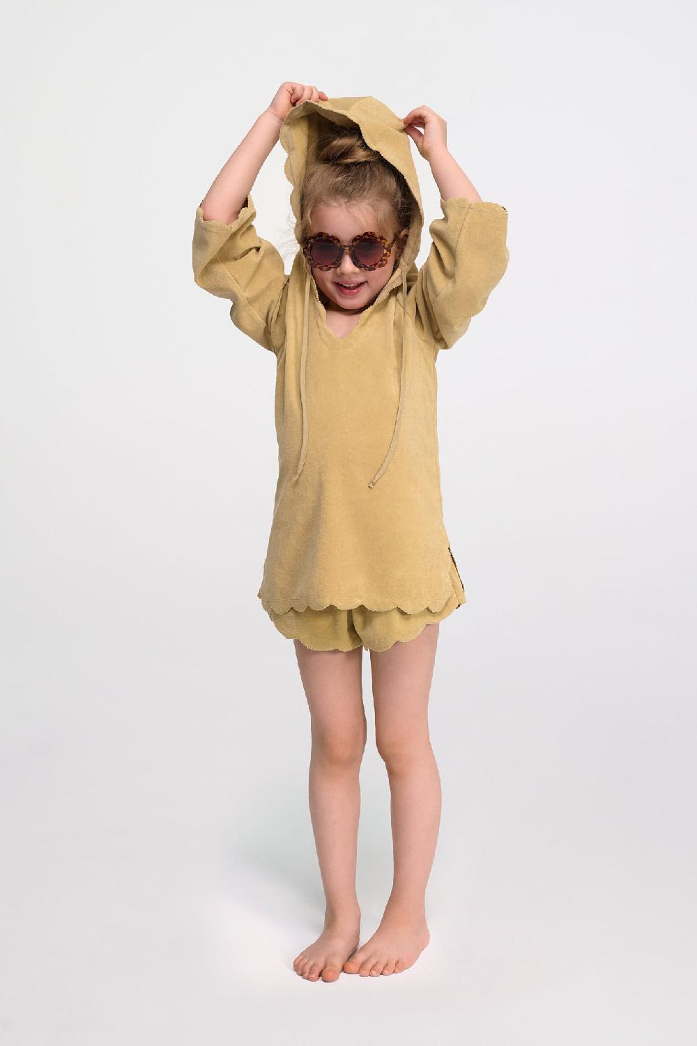 marysia Bumby Scalloped Terry Tunic Tan