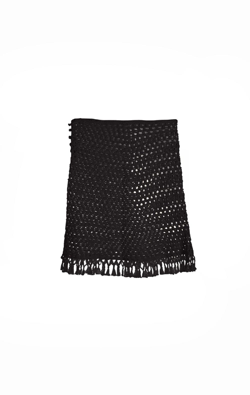 marysia Crochet Mini Skirt Black