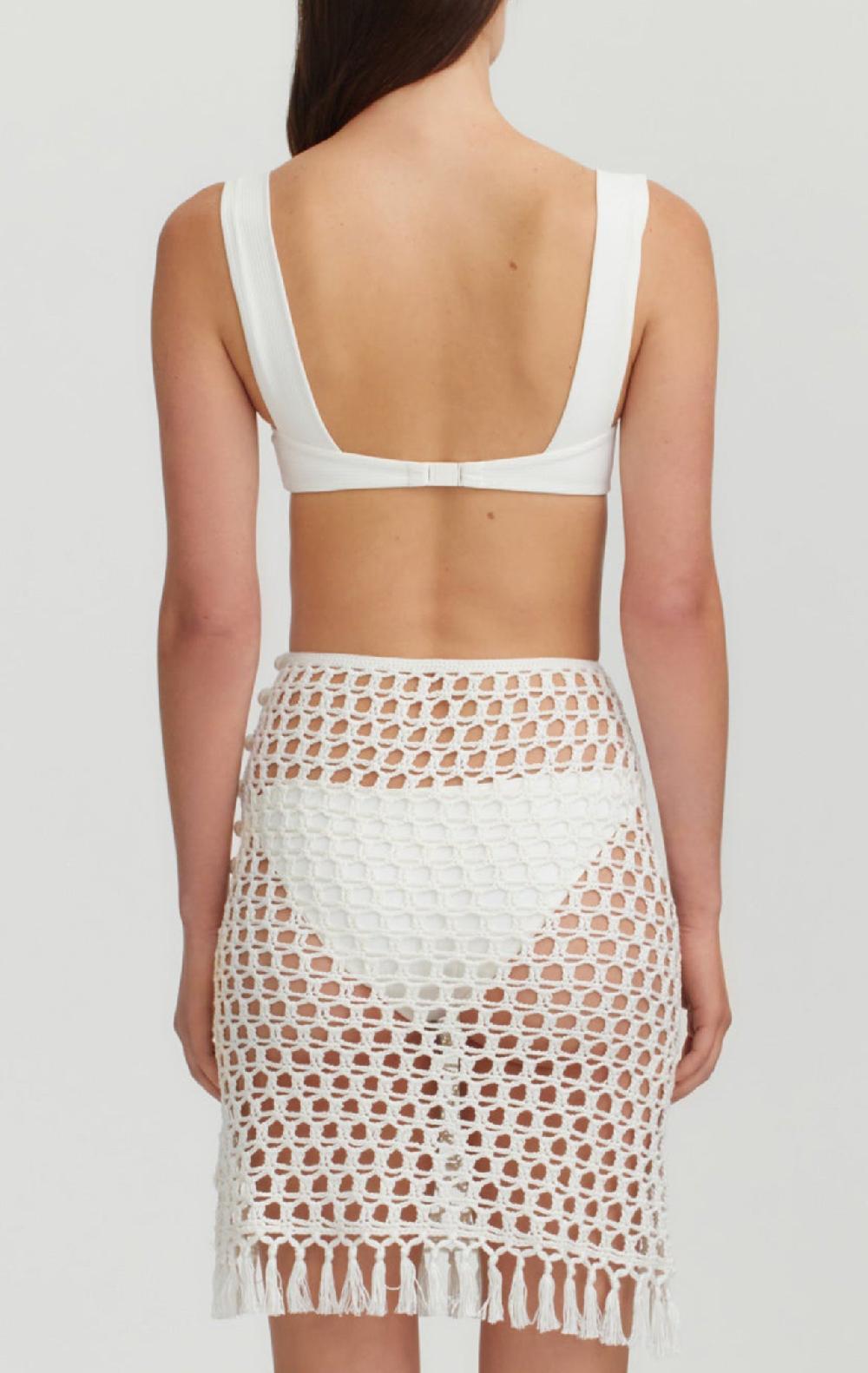 Marysia Crochet Mini Skirt Natural