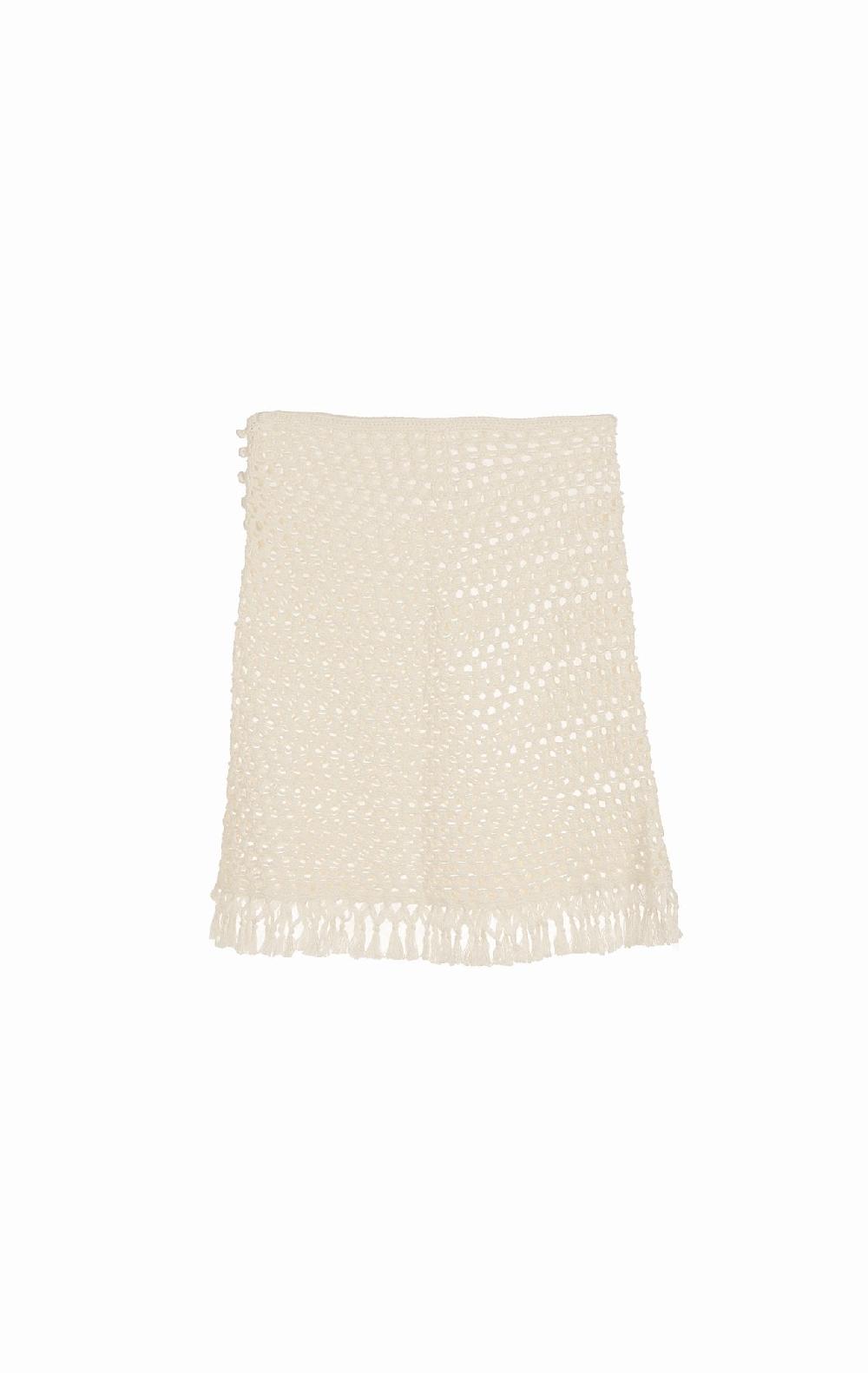 marysia Crochet Mini Skirt Natural