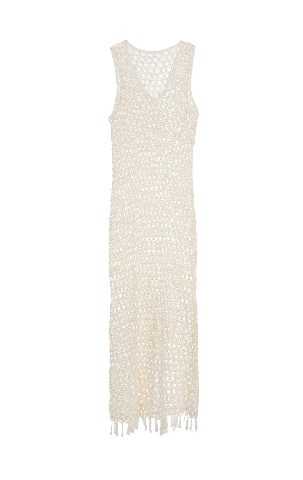 marysia Crochet Sleeveless Dress Natural