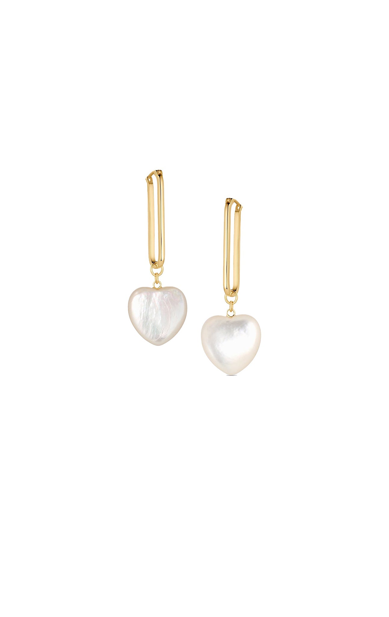 marysia Gemma Mother Of Pearl Heart Earrings