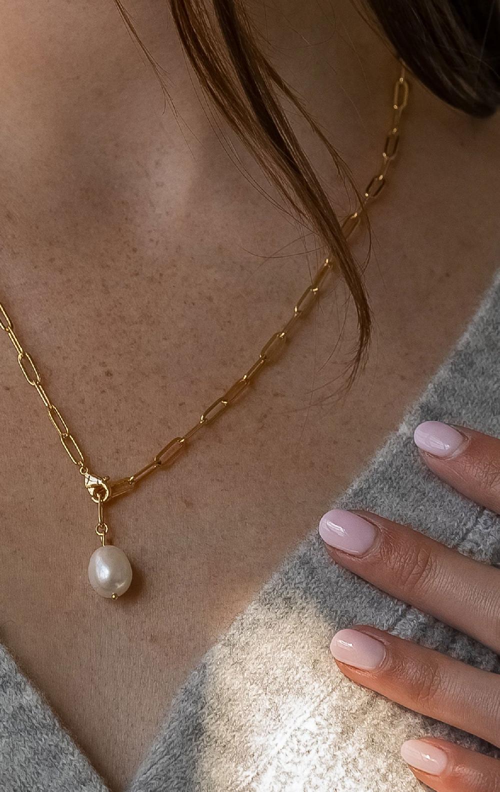 Marysia Lea Pearl Lariat Necklace