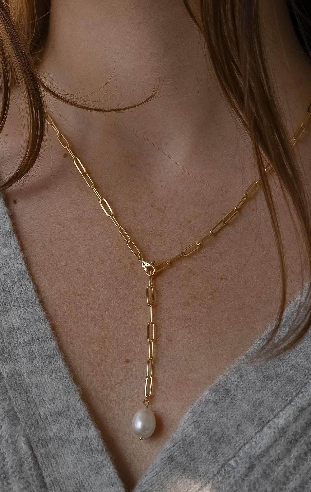 Marysia Lea Pearl Lariat Necklace