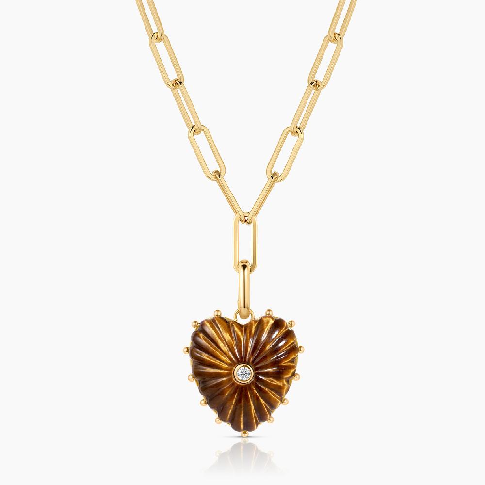 marysia Malene Tiger’s Eye Clip Necklace