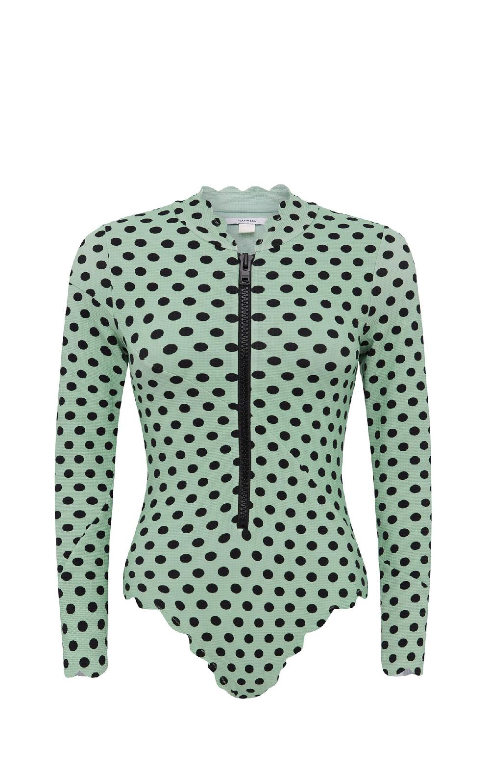 marysia North Sea Rashguard Mint Dot Print