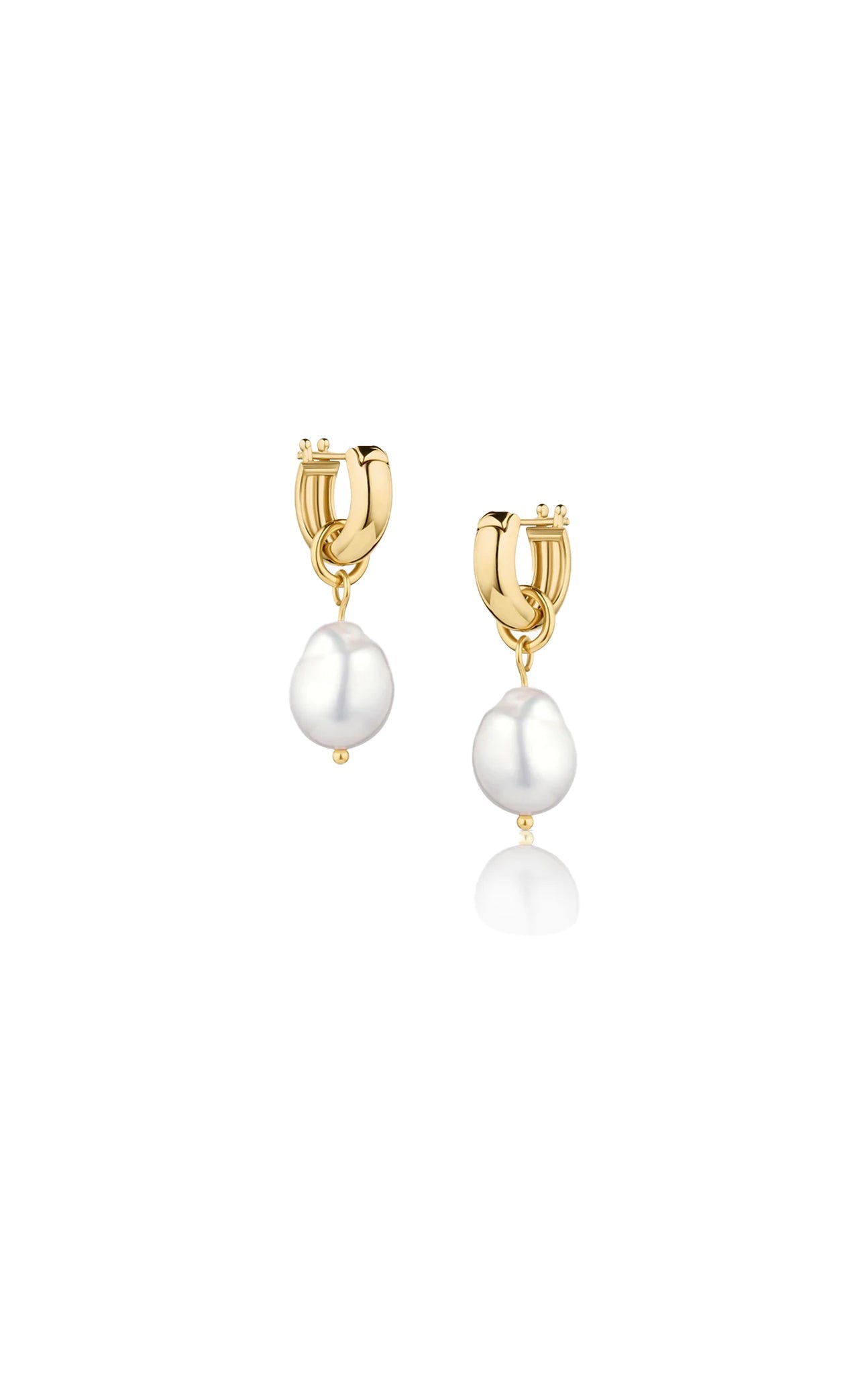 marysia Petite Colette Pearl Hoop Earrings