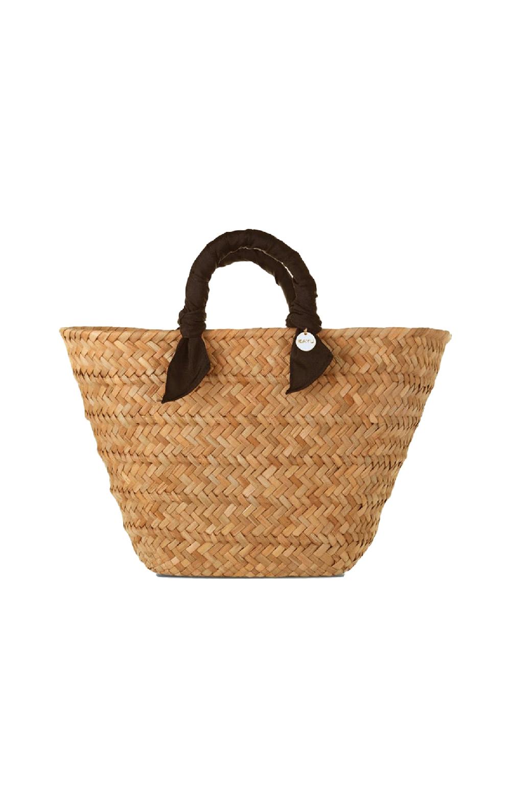 marysia Rosie Woven Straw Ribbon-Handle Tote