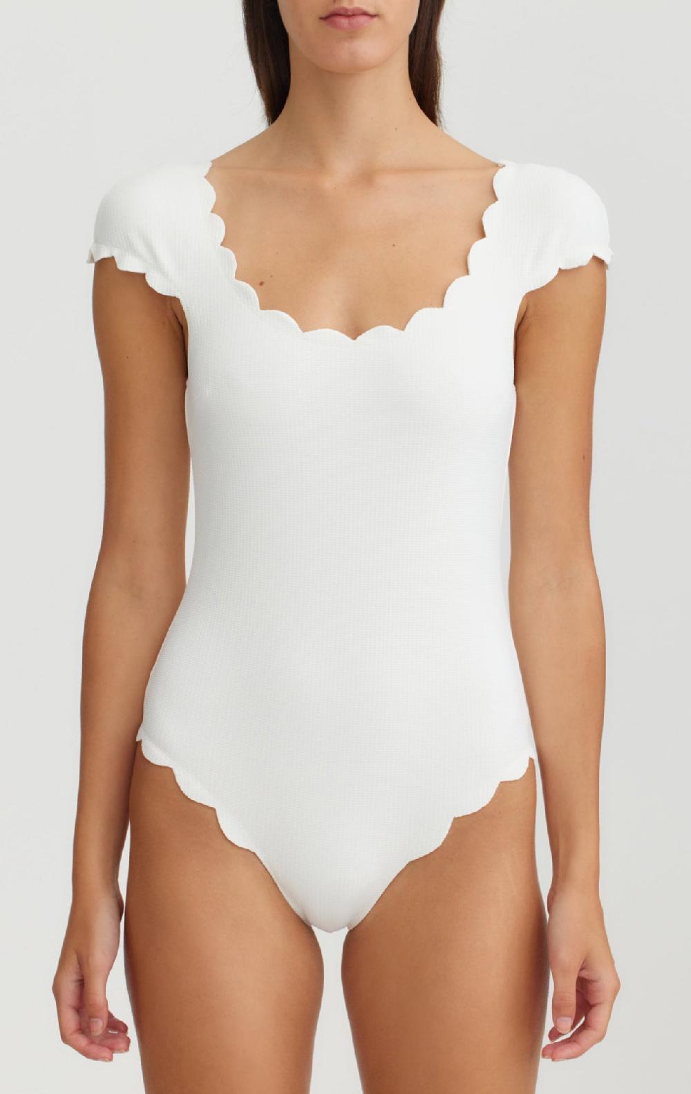 Marysia Scalloped Mexico Maillot Coconut