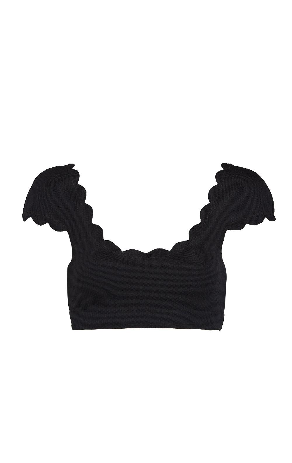 marysia Scalloped Mexico Top Black