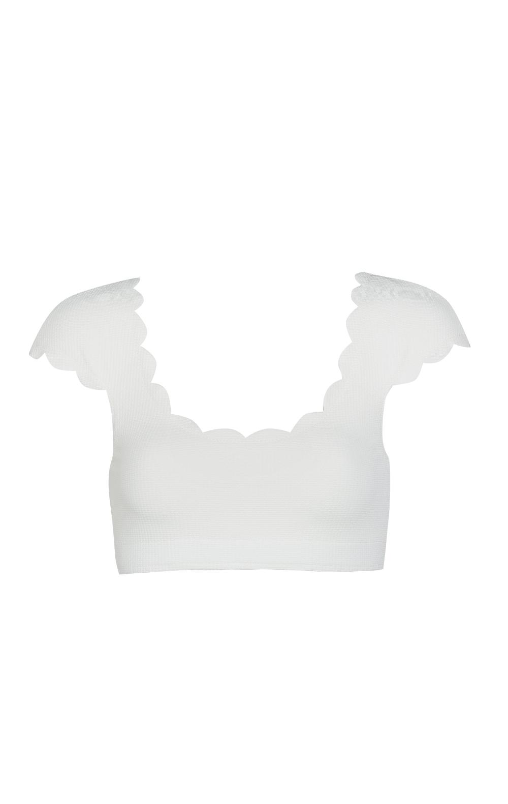 marysia Scalloped Mexico Top Coconut