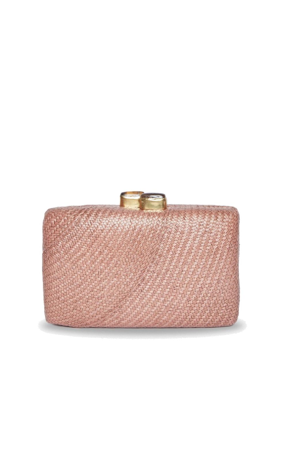 marysia Uxmal Straw Clutch Bag
