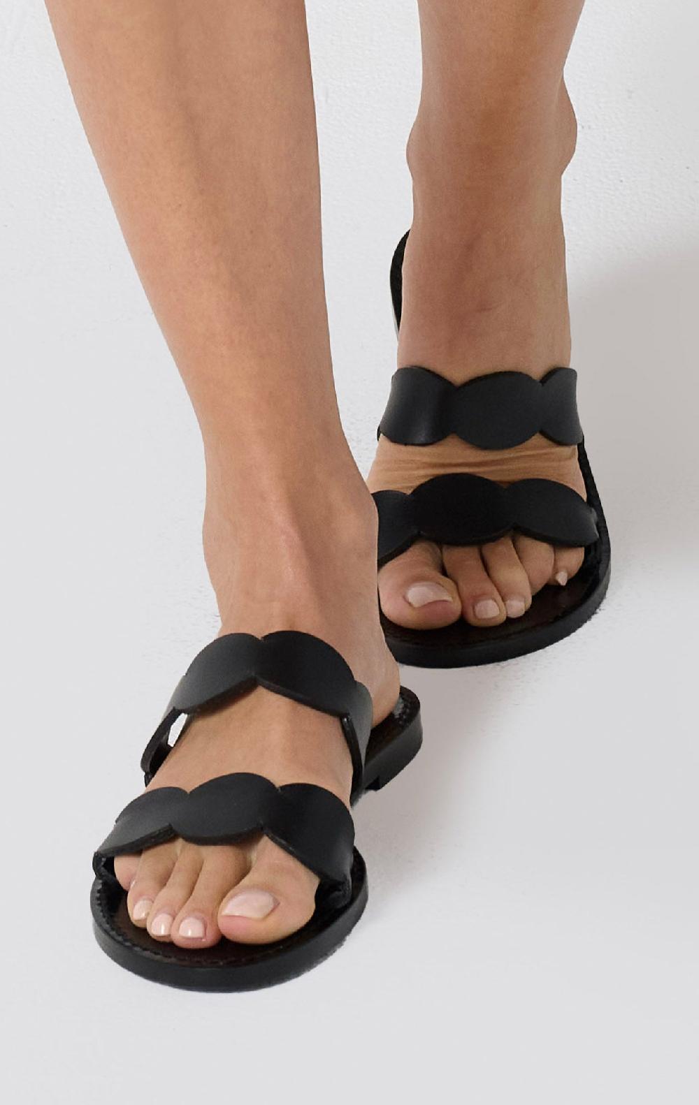 Marysia Marysia X Amanu Bakoven Scallop Sandal Black