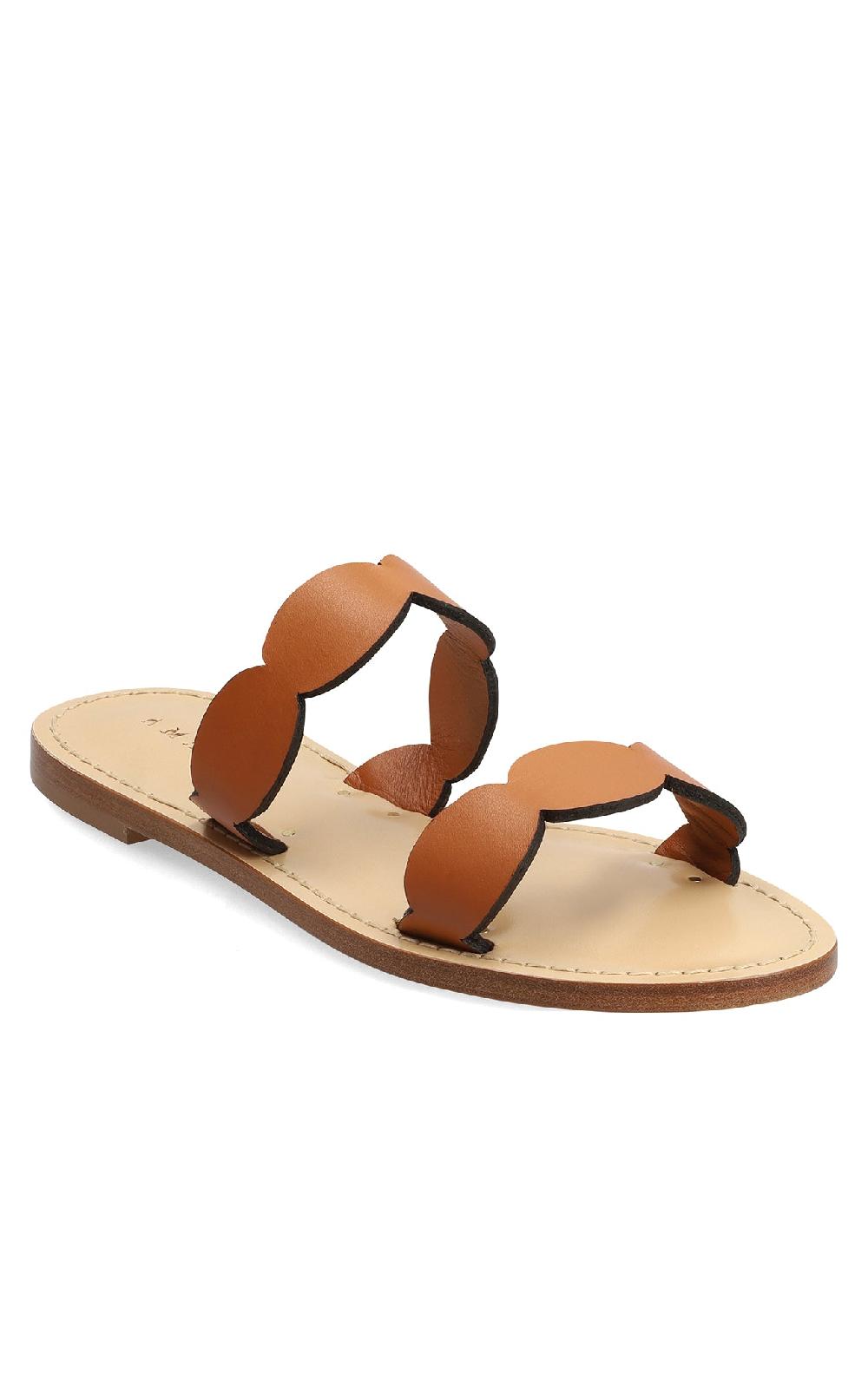 marysia Marysia x Amanu Bakoven Scallop Sandal Cognac