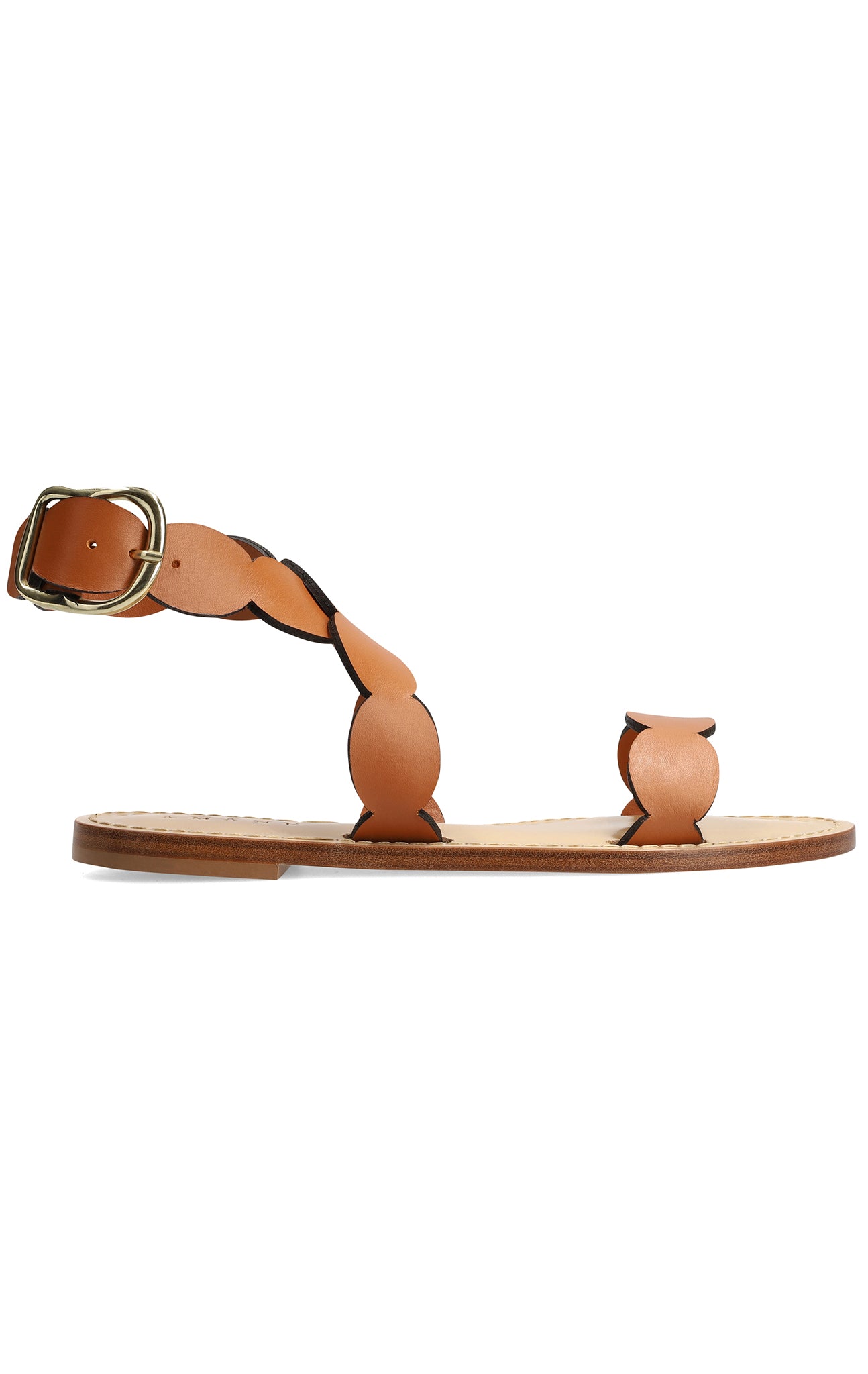 Marysia Marysia X Amanu Virunga Scallop Sandal Cognac