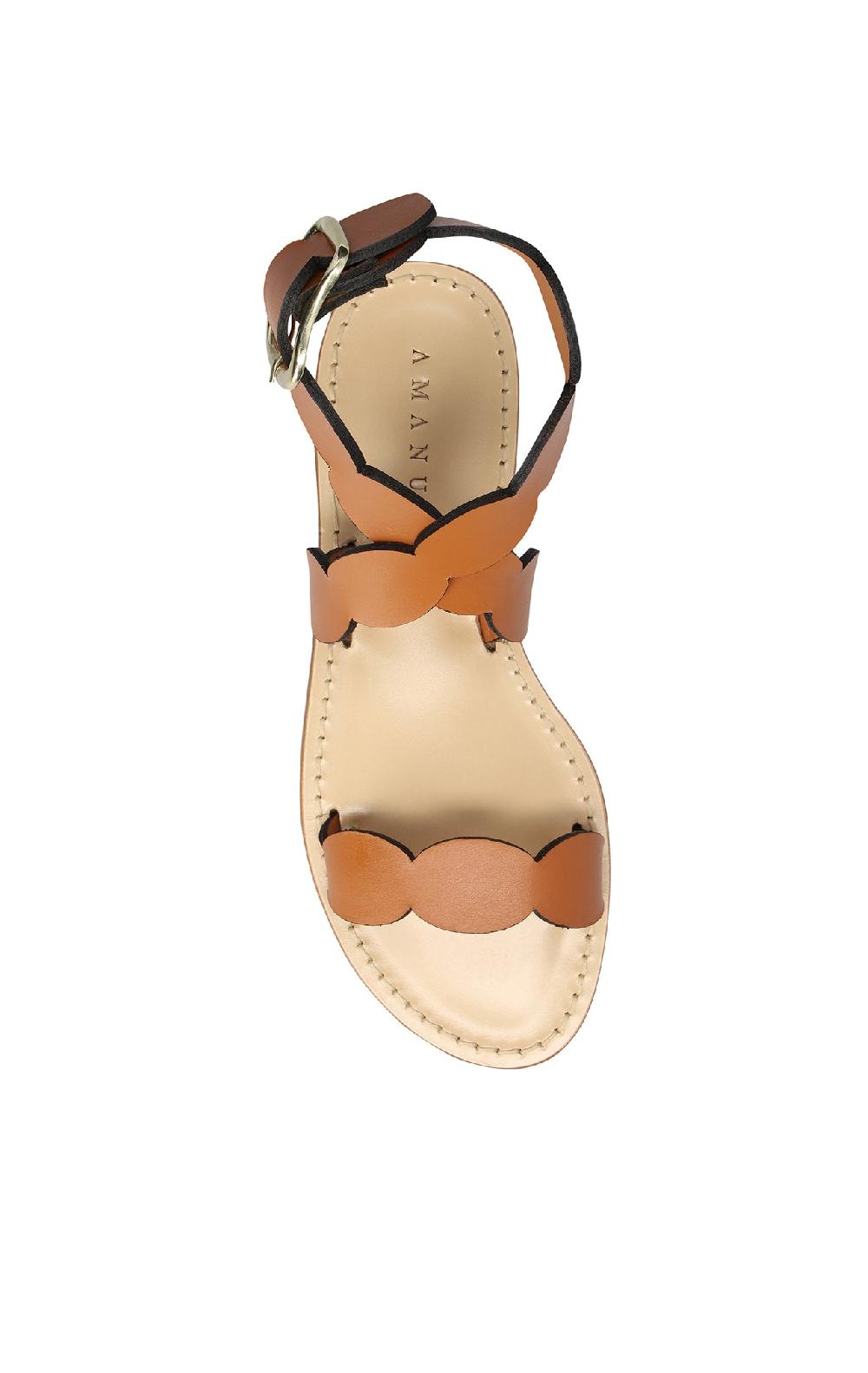 Marysia Marysia X Amanu Virunga Scallop Sandal Cognac