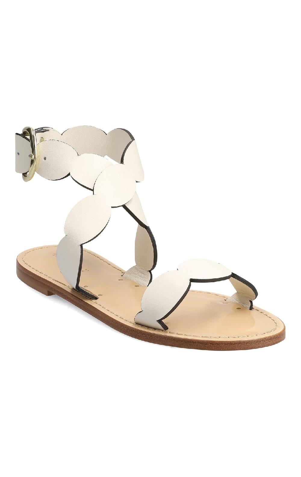 marysia Marysia x Amanu Virunga Scallop Sandal White