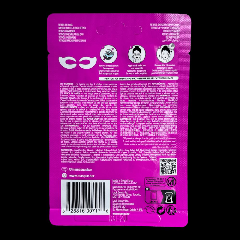 Masquebar Masque Bar Firming 360 Degree Bio Cellulose Retinol Eye Mask