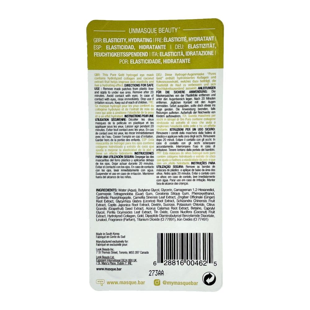 Masquebar Hydro Gel Pure Gold Eye Mask (1 Pair)