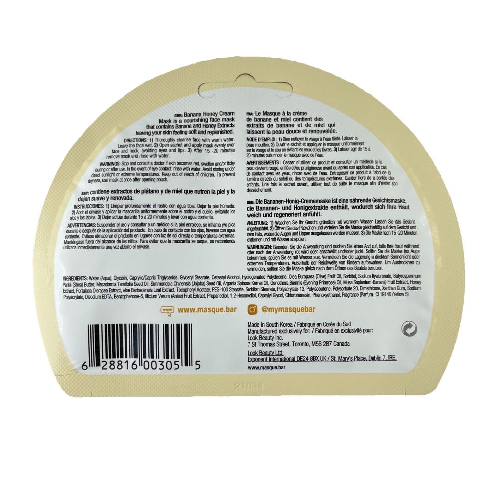 Masquebar IN.gredients Banana Honey Cream Mask