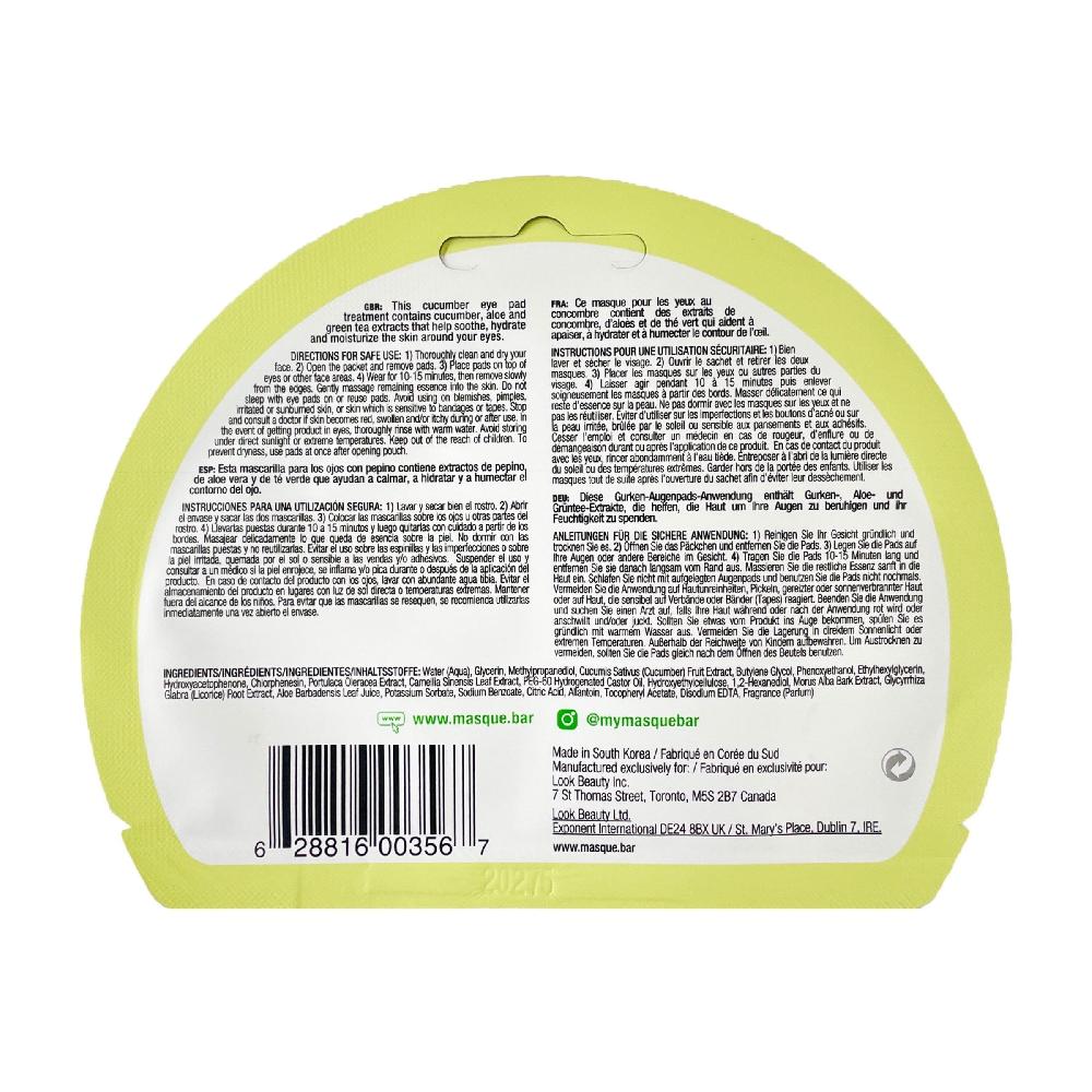 Masquebar IN.gredients Cucumber Eye Pads