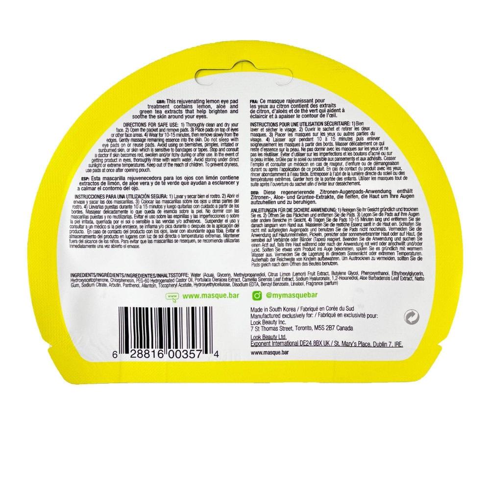 Masquebar IN.gredients Lemon Eye Pads