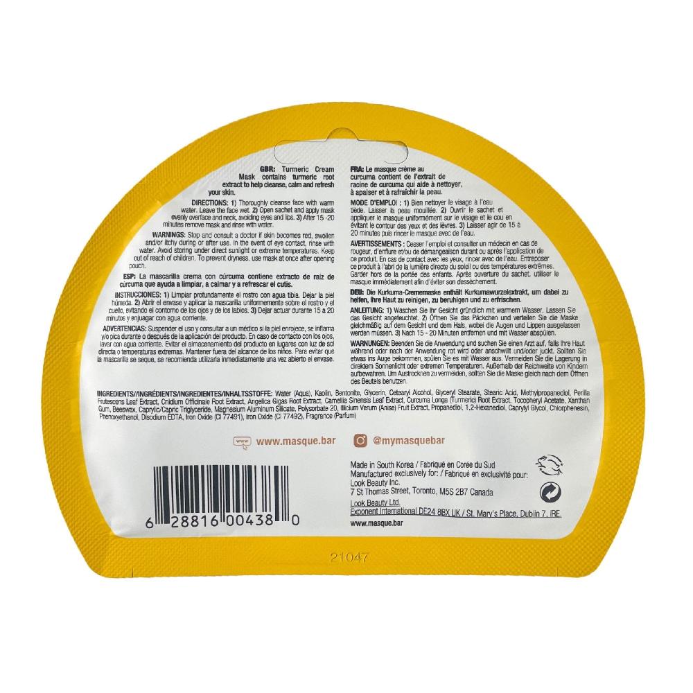 Masquebar IN.gredients Turmeric Cream Mask