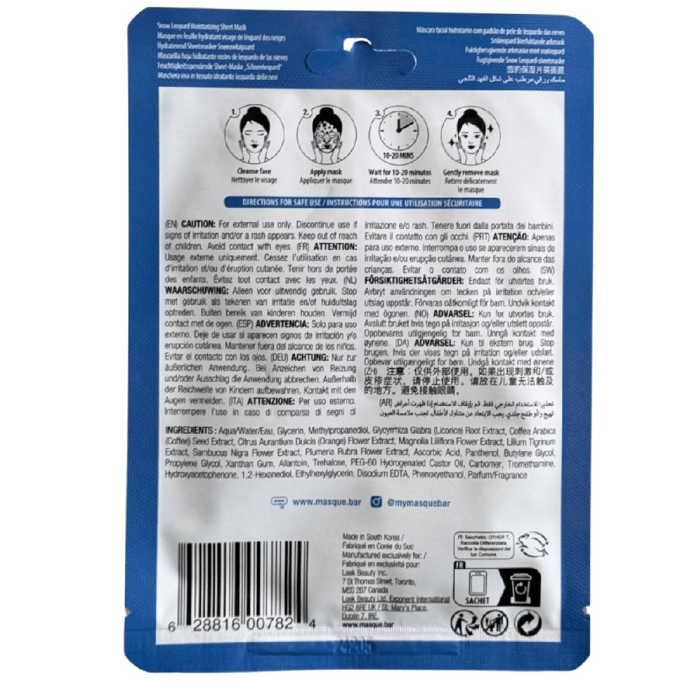 Masquebar Pretty Animalz Snow Leopard Sheet Mask