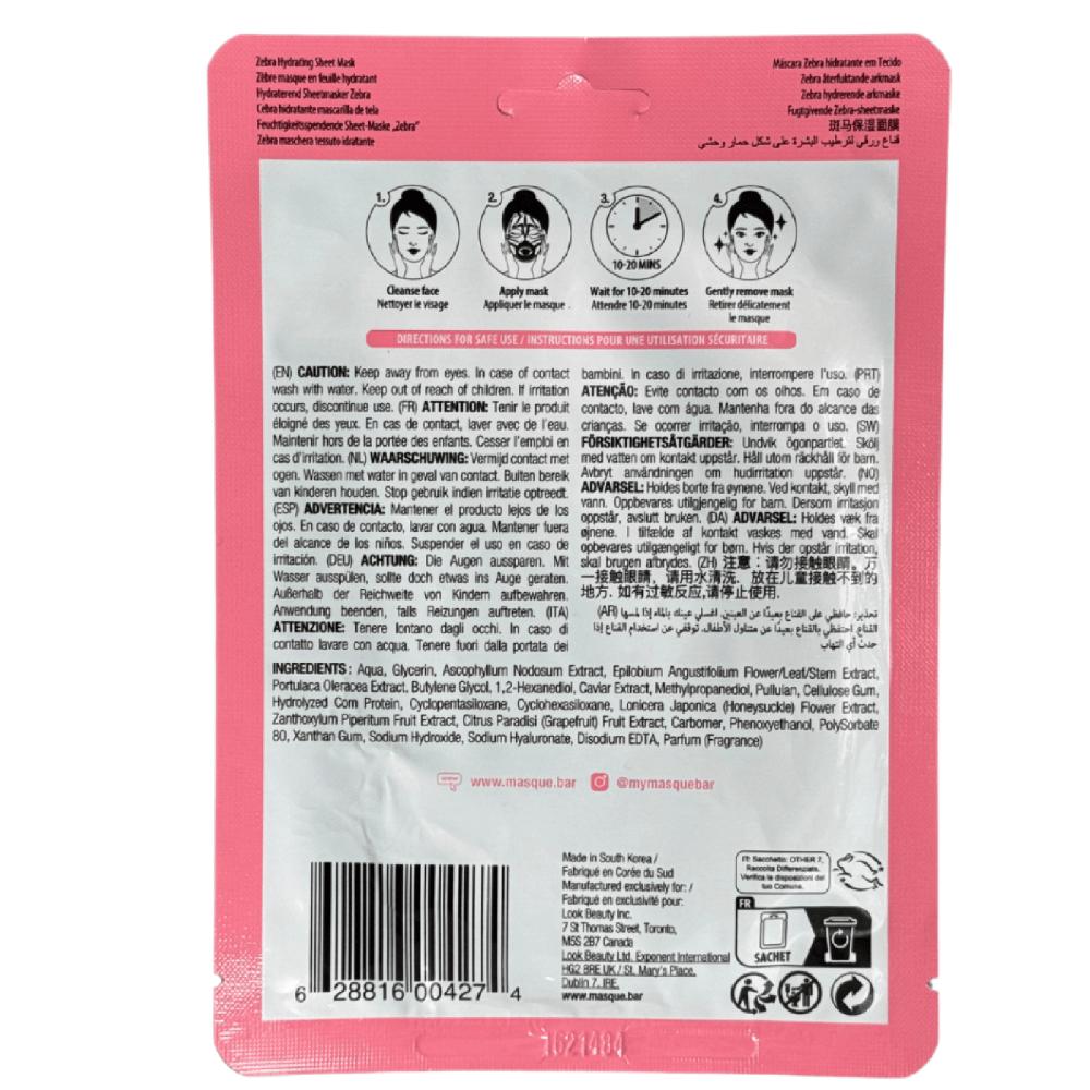 Masquebar Pretty Animalz Zebra Mask