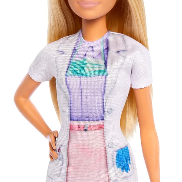 Mattel Barbie Dentist Doll With Blonde Fashion Doll 1 Kid Doll Medical Doctor Furniture & Accessories