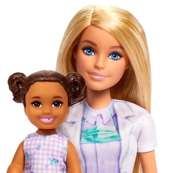 Mattel Barbie Dentist Doll With Blonde Fashion Doll 1 Kid Doll Medical Doctor Furniture & Accessories