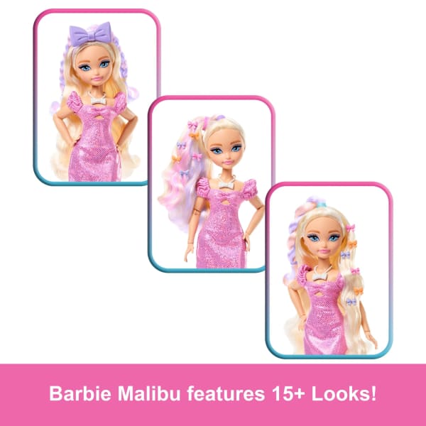 Mattel Barbie Dream Get Ready With Barbie Barbie “Malibu” Fashion Doll With Surprise Accessories And 15+ Looks
