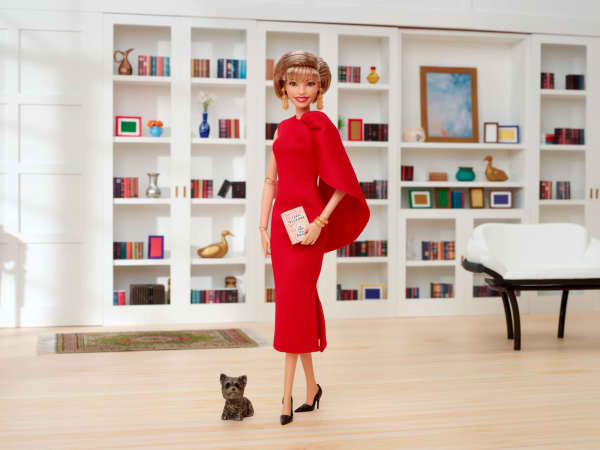 mattel Barbie Inspiring Women Collectible Doll Isabel Allende in Red Dress & Book Accessory & Pet mattel Barbie Inspiring Women Collectible Doll Isabel Allende in Red Dress & Book Accessory & Pet