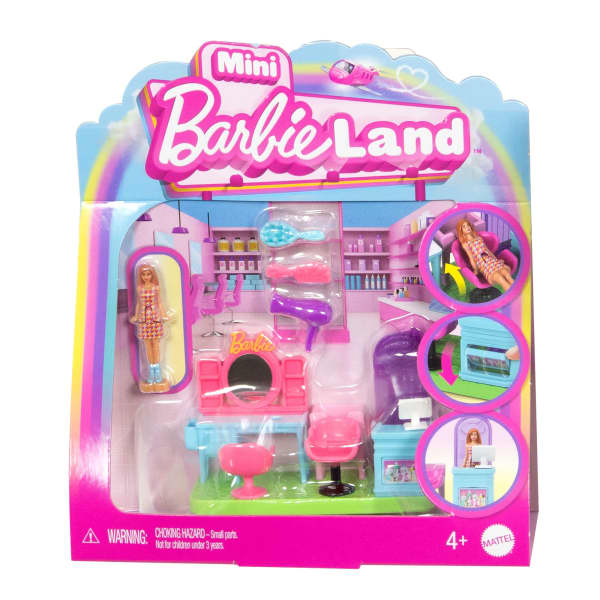 Mattel Barbie Mini Barbie Land Doll House Playsets With 1.5-Inch Doll Furniture & Accessories